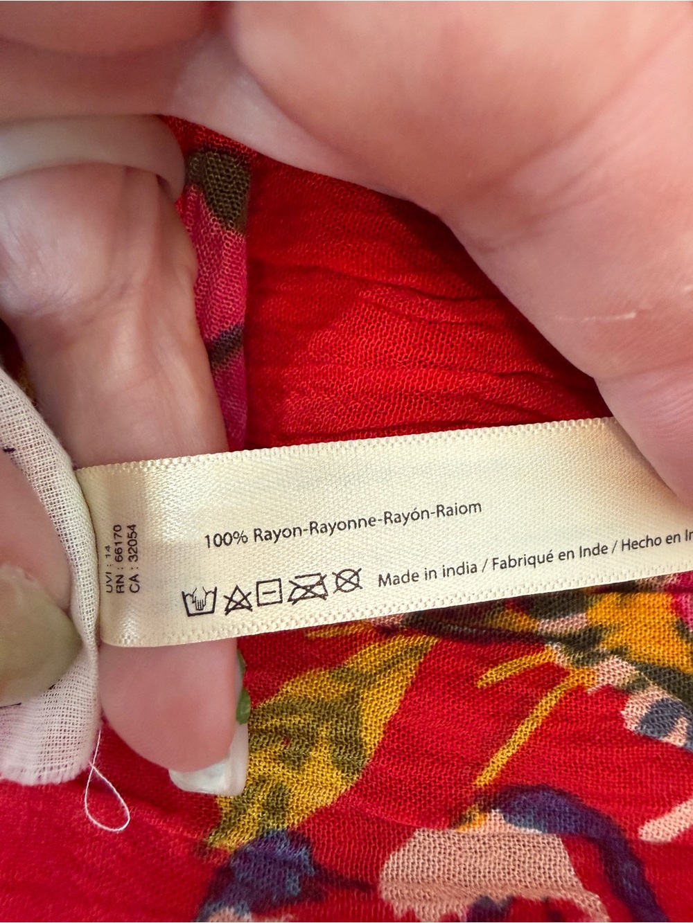 New! Free People FP One Aloha Printed Wide-Leg Pants Red Size S 25799 - Picture 15 of 16